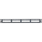 Panduit® CPPL24M6BLY Mini-Com M6 Modular Faceplate Patch Panels with Four Snap-in Faceplates